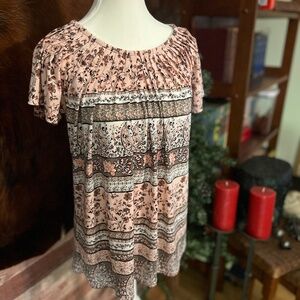 Style & Co. Blouse Pink Flowered